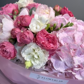 Bouquet with Hydrangea, Peonies, and Spray Roses