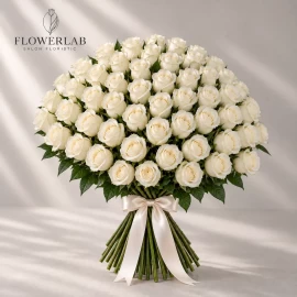 51 White Roses 40 cm (check availability)