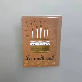 Felicitare "La mulți ani" cu plic