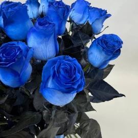 21 Blue Roses Bouquet (pre-order, 14 days)