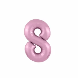 Balon roz cifra "8"