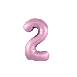 Balon roz cifra "2"