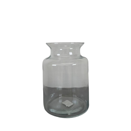 Flower vase, transparent glass