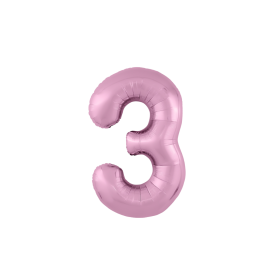 Pink Balloon Number 3  with Helium