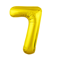 Balon cu heliu auriu cifra 7