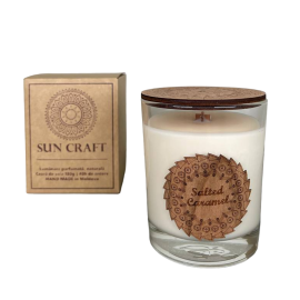 Aroma lumânare din ceară de soia ”Caramelă sărată”