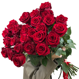 25 Red roses (89-90cm)
