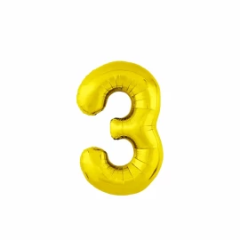 Balon auriu cifra "3"