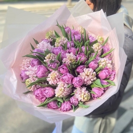 Bouquet Hyacinths and Tulips