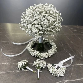 Buchetul miresei din Gypsophila (la precomanda)