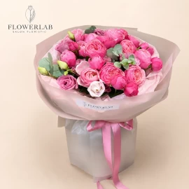 Bouquet with peony roses