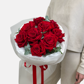 Bouquet with Red  French Roses