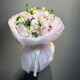 Peonies and Freesias Bouquet