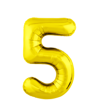 Balon cu heliu auriu cifra 5