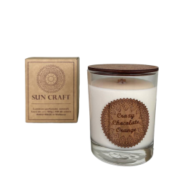 Aroma lumânare din ceară de soia ”Ciocolată și portocală”